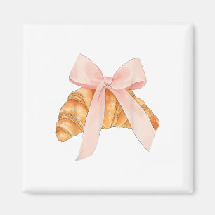Aimant Coquette Bow Rose Croissant Cuisine Baking Baker P
