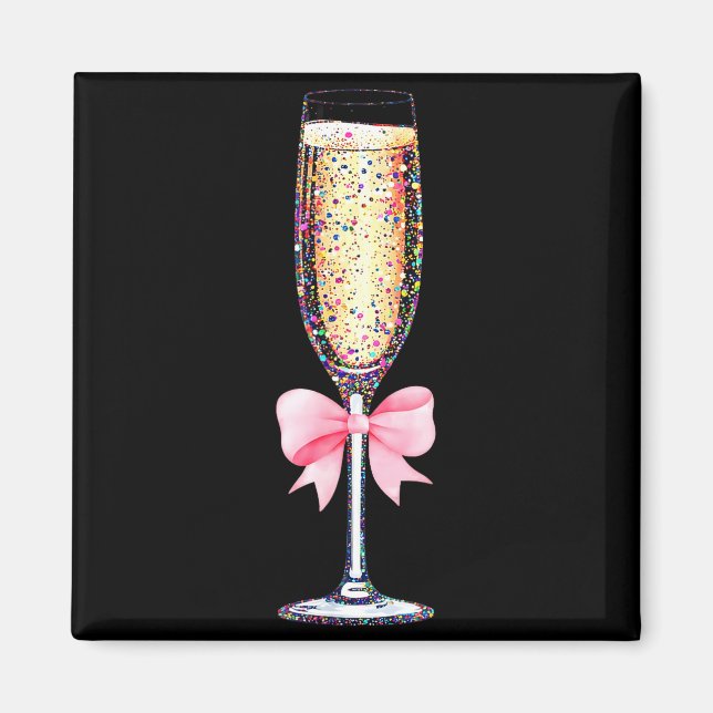 Aimant Coquette Champagne Gl Happy New Year 2026 Party Wo (Devant)