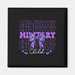 Aimant Coquette Enfant Militaire Bow Purple Up Camo Kids
