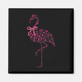 Aimant Coquette Flamingo Heart Cute Pink Valentine's Day 