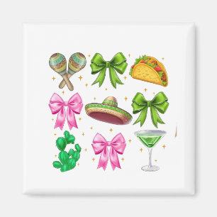 Aimant Coquette Mardi Gras Bow Fleur De Lis Masque Matièr