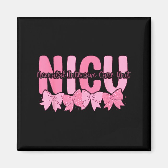 Aimant Coquette Nicu Nurse Nk Bow Neonatal Intensive Care (Devant)