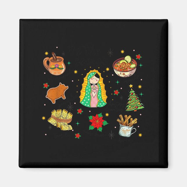 Aimant Coquette Tis The Season Mexican Christmas Spanish  (Devant)