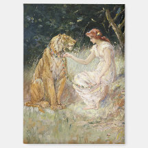 Coquette victorienne vintage dame et tigre
