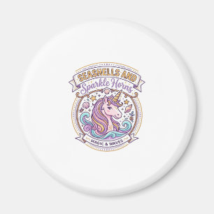Aimant Coquilles de licorne et cornes scintillantes POD P
