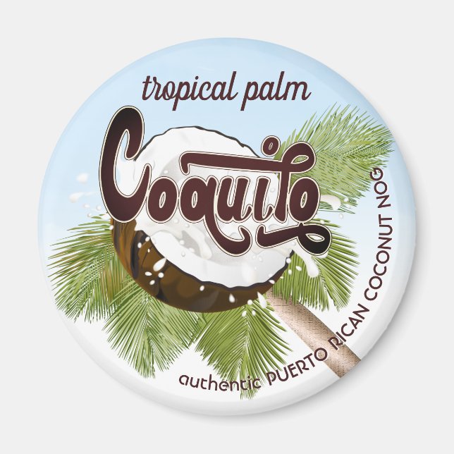 Aimant Coquito Coconut Business Publicité (Devant)