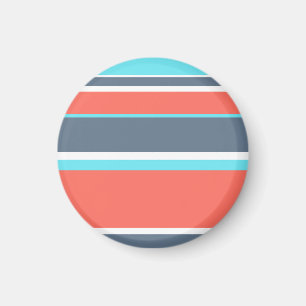 Aimant Corail vivant, bandes bleues et grises