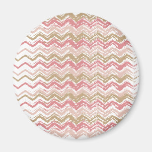 Aimant Coral Spice Scribble ZigZag Chevron Motif