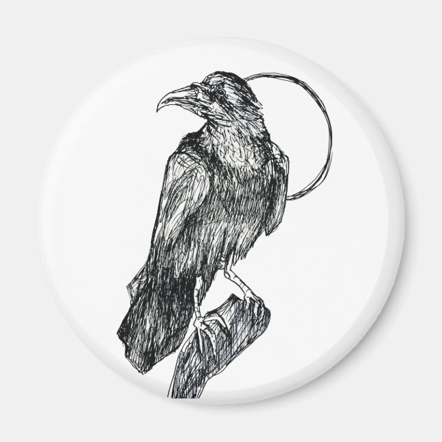 Aimant Corbeau Amical  (Devant)