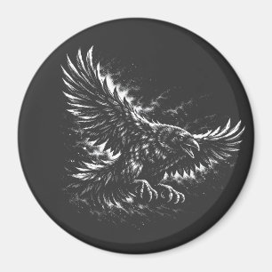 Aimant Corbeau gothique – par BurnsInHell