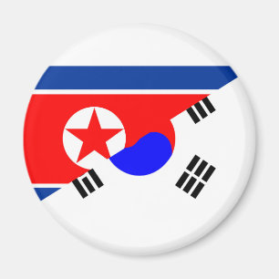 Aimant corée du sud-nord symbole du pays du drapeau à moi