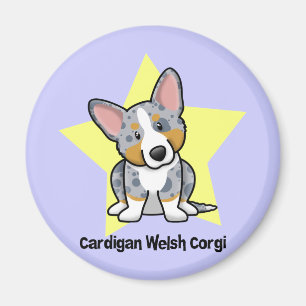 Aimant Corgi de Gallois de cardigan de Merle d'étoile de
