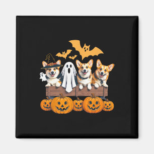 Aimant Corgi Halloween Trio Funny Éffrayant Amoureux des