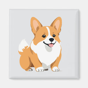 Aimant Corgi Vector Art Animal Moderne Urban Graphisme An
