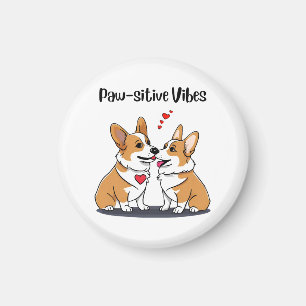 Aimant Corgis Vibes en Amour