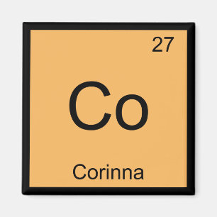 Aimant Corinna Nom Chimie Élément Tableau Périodique
