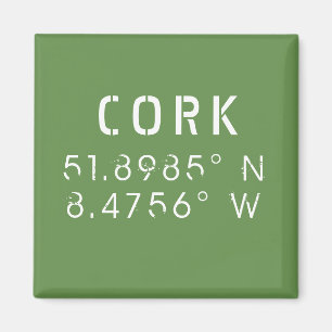 Aimant Cork Ireland Longitude Latitude
