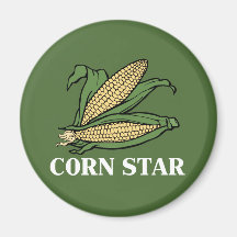 Corn Star Funny Vegetable Pun Humour barbecue