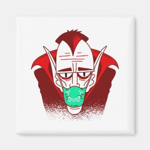Aimant coronavirus halloween masque visage vampire