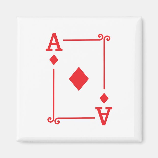 Aimant Correspondance Diamants Ace Convient Jouer Cartes  (Devant)