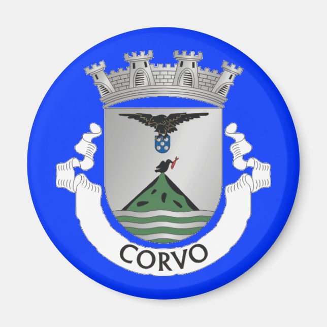Aimant Corvo Açores - Réfrigérateur magnétique (Devant)