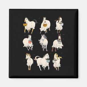 Aimant Costume Citrouille Halloween Horse Ghost Boo Pour