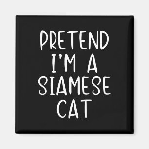 Aimant Costume de chat siamois Halloween Lazy Easy