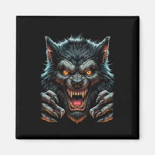 Aimant Costume de fête d'Halloween Wolfman Werewolf en co