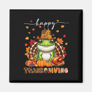 Aimant Costume de grenouille de Thanksgiving heureux Dind
