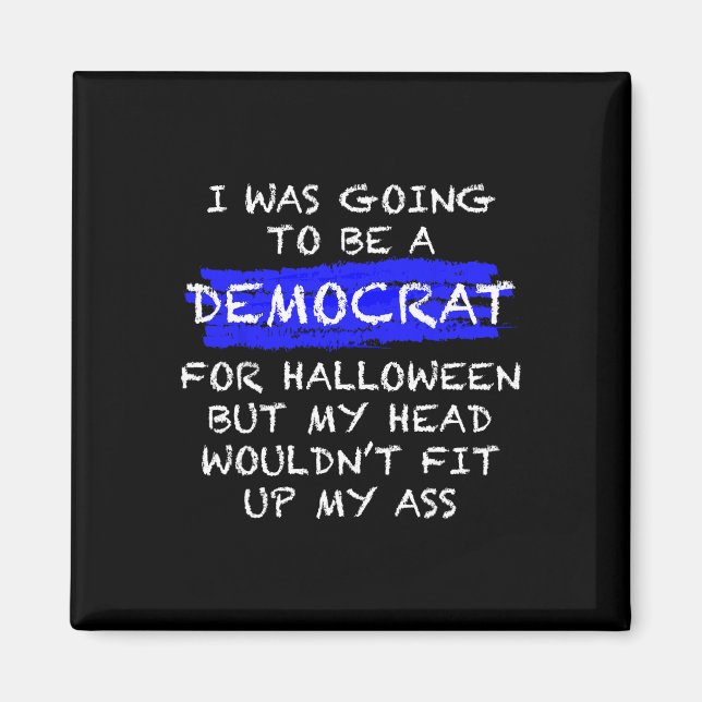 Aimant Costume d'Halloween anti-libéral amusant pour adul (Devant)