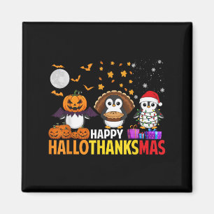 Aimant Costume d'Halloween de Noël Pingouin Happy Halloth