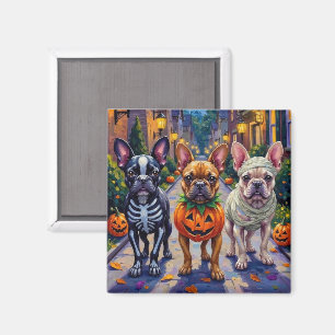 Aimant Costume d'Halloween en français pour chien-taureau