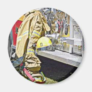 Aimant Costume et camion de lutte contre l'incendie de