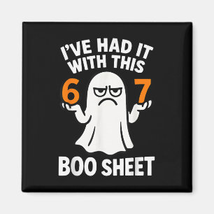 Aimant Costume Halloween 67 Meme 6 7 Drôle Feuille de Boo