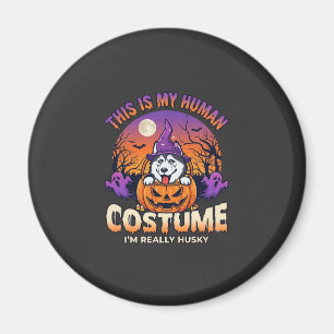 Aimant Costume Humain Husky Citrouille Halloween Fantômes