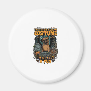 Aimant Costume Humain Pug Halloween Citrouille Pierre Tom