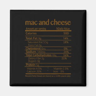 Aimant Costume Mac Et Fromage Drôle Aliments Valeur nutri