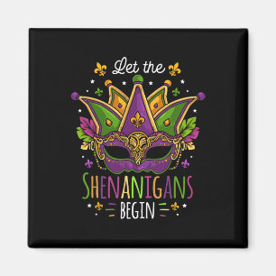 Aimant Costume Mardi Gras Laissez Les Shenanigans Commenc