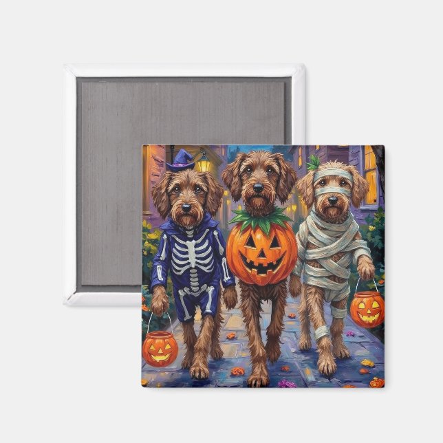 Aimant Costumes d'Halloween griffon à pointes à poils dur (Recto/Verso)