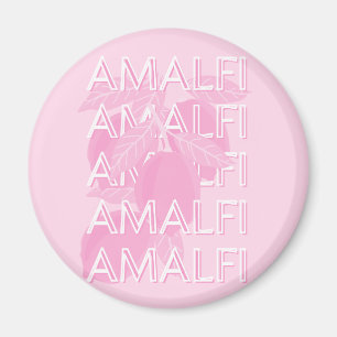 Aimant Côte d'Amalfi, Italie, Art Voyage, Preppy, Rose