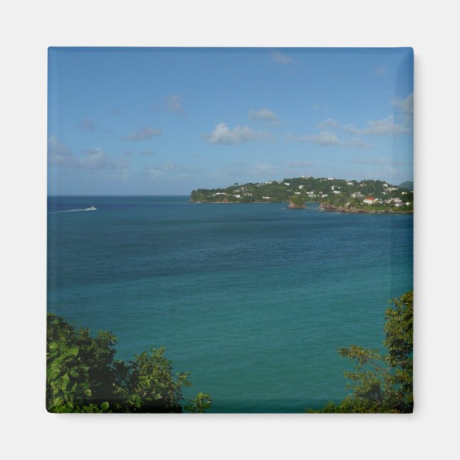 Aimant Côte de Sainte-Lucie - Caraïbes Photo de vacances (Devant)