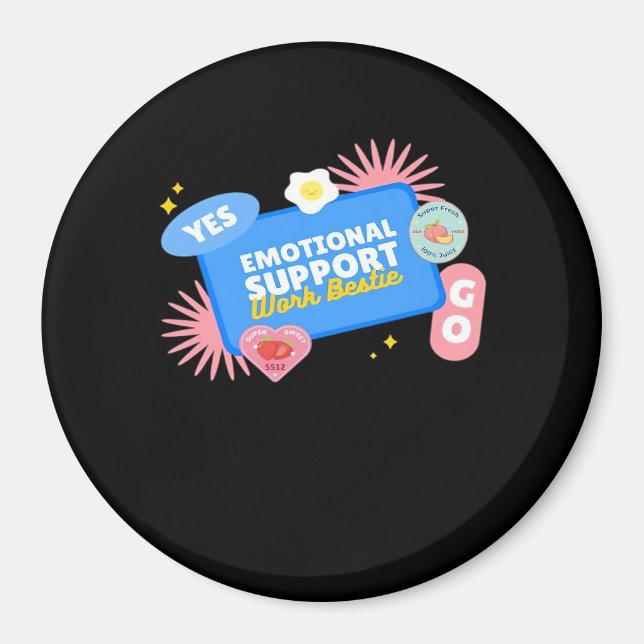 Aimant Cotravailleur d'aide émotionnelle - Bestie de trav (Devant)