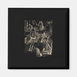 Aimant Cottagecore Goblincore Étang Escargot Nage Grenoui