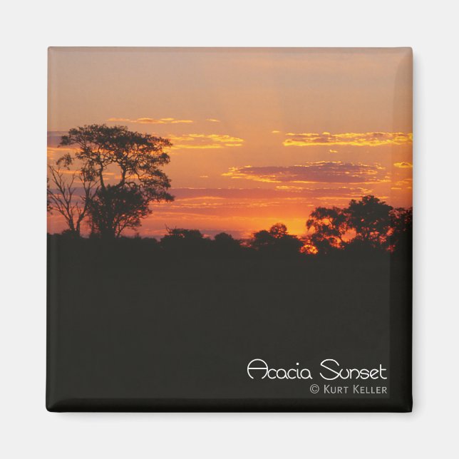 Aimant Coucher de soleil Acacia (Devant)