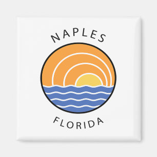 Aimant Coucher de soleil coloré Naples Floride Océan Palm