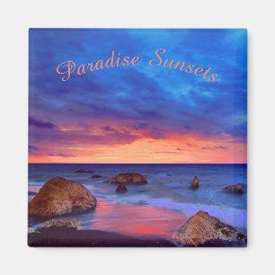 Aimant Coucher de soleil de la mer tropicale