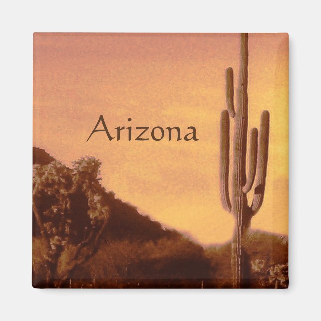 Aimant Coucher de soleil de Sonoran, Arizona (Devant)