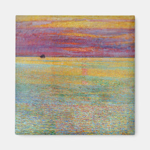Aimant Coucher de soleil en mer (par Childe Hassam)
