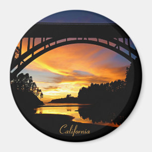 Aimant Coucher de soleil sur la côte d'Orange en Californ