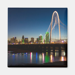 Aimant Coucher de soleil sur la ligne d'horizon de Dallas